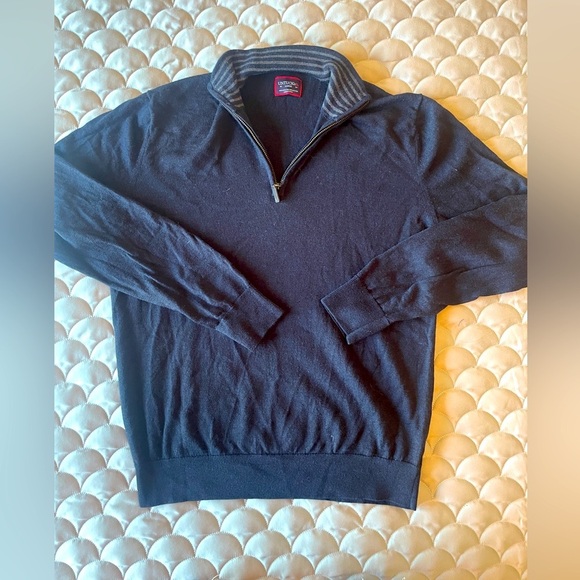 UNTUCKit Other - Untuckit wool quarter zip pullover men’s size large navy blue